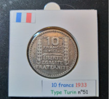 France 1933 10 Francs Type Turin (réf Gadoury N°801) En Argent - 10 Francs