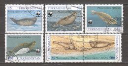 Turkmenistan 1993 Mi 30-35 WWF SEALS  - Gebraucht