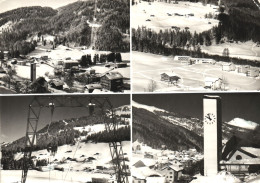 CHURWALDEN, MULTIPLE VIEWS, WINTER SPORTS RESORT, ARCHITECTURE, TOWER WITH CLOCK, SKI LIFT, SWITZERLAND - Churwalden