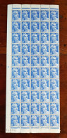 Bloc De 50 Valeurs - Timbre France 1945 - Type Marianne De Gandon 10F - 1945-54 Marianne Of Gandon