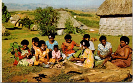 12-12-2023 (1 W 57) Fiji - Group Of Nativr Women & Children In Village - Fiji