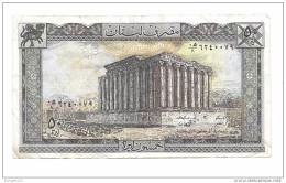 Billet Banque Du Liban De 50 Livres - Libano