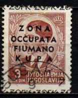 ITALIA REGNO - ZONA OCCUPATA FIUMANO KUPA- 1941 - VALORE DA 3,00 - USATO - Fiume & Kupa