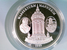 Münze/Medaille, 900 Jahre Baden, Wasserturm Mannhein, Fertigstellung 1889, Sammlermünze 2012, Silber 333/1000 - Numismática