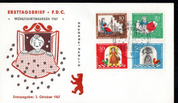 Berlin 1967: Mi.-Nr. 310 - 313 FDC: Wohlfahrt   (K001) - 1948-1970