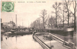 CPA  Carte Postale Belgique Bruxelles Le Canal à L'allée Verte 1909 VM74834ok - Hafenwesen