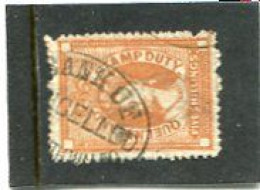 AUSTRALIA/QUEENSLAND - 1871  STAMP DUTY  5s  ORANGE BROWN  WMK LARGE CROWN Q  FINE  USED   SG F21 - Used Stamps
