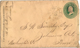 (N144) USA SCOTT # U 159 - Jonhson City - Washington CO - Knoxville (Tenn) - 1870 - ...-1900