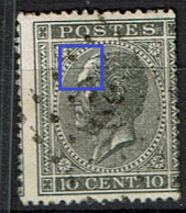 17A  Obl  LP 20 Aubel  + 12  LV 5  Front Blanc - 1865-1866 Perfil Izquierdo