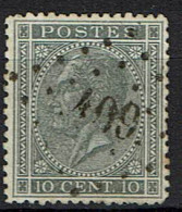 17  Obl  LP 409  Yvoir  + 10 - 1865-1866 Perfil Izquierdo