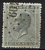 17A  Obl  LP 409  Yvoir  + 10 - 1865-1866 Perfil Izquierdo