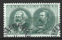 TCHECOSLOVAQUIE. N°704 Oblitéré De 1953. Marx & Engels. - Karl Marx