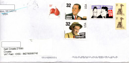 United States, Letter, Laurel And Hardy, J. Mercer, H. Carmichael - Storia Postale