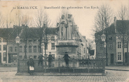 MAASEIL  STANDBEELD DER GEBROEDERS VAN EYCK       2 SCANS - Maaseik