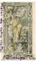 - Illustrateur - Signée, Anton Pinkana, Art Nouveau, 122,  Belle Femme, Datée 1907, M M Vienne épaisse, TBE, Scans. - Pinkawa