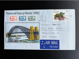 AUSTRALIA 1983 AIR MAIL LETTER MELBOURNE TO PEINE 22-03-1983 AUSTRALIE FIRE FIGHTING ENGINE - Covers & Documents
