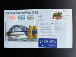 AUSTRALIA 1983 AIR MAIL LETTER MELBOURNE TO PEINE 22-03-1983 AUSTRALIE FIRE FIGHTING ENGINE - Lettres & Documents