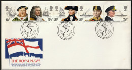 Great Britain   .   1982   .  "The Royal Navy - South Atlantic Fund"   .   Commemorative Cover - 5 Stamps - 1981-1990 Dezimalausgaben