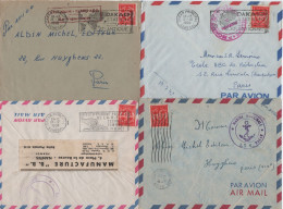 Senegal - Lot De 4 Lettres Avec Timbre FM - Covers & Documents