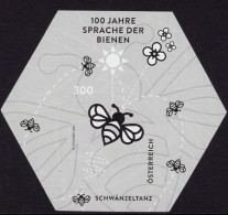AUSTRIA(2023) Language Of The Bees. Black Print Of Hexagonal Minisheet. - Ensayos & Reimpresiones