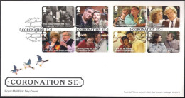 GROSSBRITANNIEN GRANDE BRETAGNE GB 2020 CORONATION STREET SET 8V. FDC SG 4368-76 MI 4583-90 YT 4993-5000 SC 3975-82 - 2011-2020 Decimal Issues