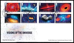 GROSSBRITANNIEN GRANDE BRETAGNE GB 2020 VISIONS OF THE UNIVERSE SET 8V. FDC SG 4322-29 MI 4532-39 YT 4934-41 - 2011-2020 Em. Décimales