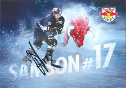 Autogramm Eishockey AK Jerome Samson EHC Red Bull München 15-16 RB Vienna Capitals EHC Biel-Bienne Schwenningen - Sports D'hiver