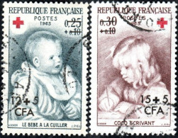 Réunion Obl. N° 366 Et 367 - Croix Rouge - Tableaux De Renoir - Oblitérés