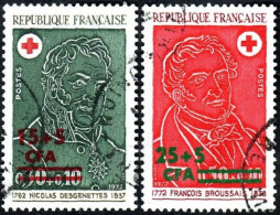 Réunion Obl. N° 412 Et 413  - Croix Rouge - Dr Desgenettes Et Broussais - Oblitérés
