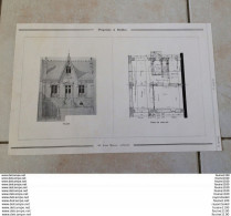 Année 1907 Plan Architecture De Maison à BROLLES ( Bois Le Roi ) Par L'architecte Louis DAUNOT à Identifier - Architektur