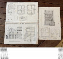 Année 1907 Plan Architecture De Villa Maison à BIEVRES Et D'une Propriété à MONTRETOUT ( 92 Saint Cloud ) à Identifier - Architecture