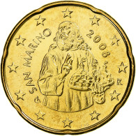 Saint Marin , 20 Euro Cent, 2008, Rome, Laiton, FDC, KM:483 - San Marino