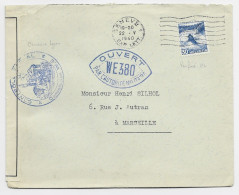 SUISSE HELVETIA 30C PERFIN PERFORE C.L. LETTRE COVER MEC GENEVE 22.V.1940 TO FRANCE CENSURE OUVERT WE 380 - Perfin