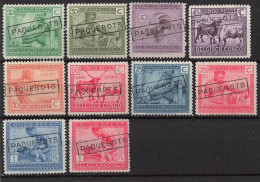 Timbres - Congo Belge - 1925 - COB 118-119-121-122-123-124-125-126-127-128-Annulé Griffe Paquebot - Neufs
