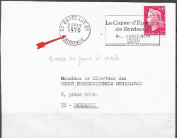 Flamme Secap O= De 33 Bordeaux 01 Du      1970 Sans Le Jour Et Le Mois Dans Le Timbre à Date - Briefe U. Dokumente