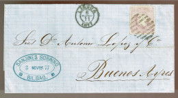 Portugal, 1877, # 47a Dent. 13 1/2, Lisboa-Buenos Aires, Com Certificado - Covers & Documents