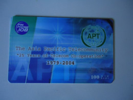 THAILAND USED  CARDS PIN 108  ADVERSTISING APT TELECOM - Advertising