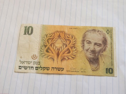 Israel-10 NEW SHEQELIM-GOLDA MEIR-(1992)(541)(LORINCZ/FRENKEL)-(0950877603)-ritr Pen-used-bank Note - Israël