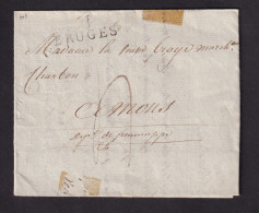 330/40 -- Lettre Précurseur 91 BRUGES 1809 Vers MONS - Commande De Charbon Signée Deschrijver - 1794-1814 (Période Française)