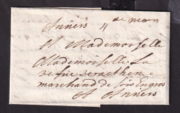 341/40 - Lettre Précurseur 1711 De Mons Vers Anvers - Port 4 Stuivers à L' Encre - 1621-1713 (Spanische Niederlande)