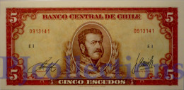 CHILE 5 ESCUDOS 1964 PICK 138 UNC - Chili