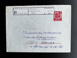 JUGOSLAVIJA YUGOSLAVIA 1992 REGISTERED LETTER LESKOVAC TO BEOGRAD BELGRADE 06-05-1992 - Briefe U. Dokumente