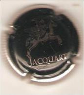 CAPSULE MUSELET CHAMPAGNE JACQUART (noir Et Argenté Contour Argenté Strié) - Jacquart