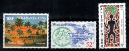 Wallis Et Futuna 1990-91 Mi. 588-590 Neuf ** 100% Paysage, Navire, Tradition - Ungebraucht