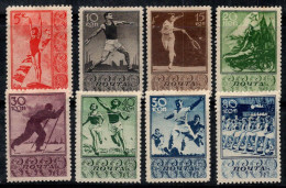 Union Soviétique, URSS 1938 Mi. 657-664 Neuf * MH 100% Sport - Neufs