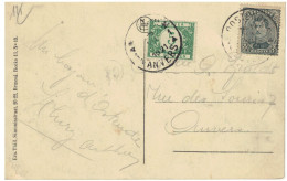 TP 183 S/CP Oostende Obl. Oostende 1921 > Anvers Taxée 5c TTx 26 Obl. Antwerpen 1921 - Lettres & Documents