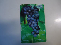 THAILAND USED  CARDS PIN 108  FRUITS GRAPES - Alimentación