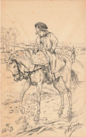 NAPOLEON Napoléon Sur Son Cheval * Histoire * CPA Illustrateur H. VAGINAY Original à L'encre !!! * Vaginay - History