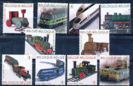 TIMBRE  ZEGEL STAMP  BELGIQUE LES TRAINS 3958-3967  XX - 2013-... Koning Filip