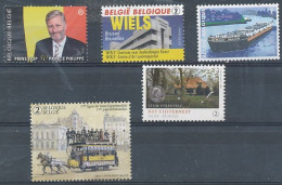 TIMBRE  ZEGEL STAMP  BELGIQUE PETIT LOT 5 X VALEURS CONSTANTES XX - 2013-... Koning Filip